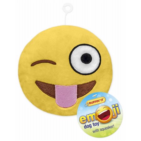 WESTMINSTER PET Products Emoji Plush Dog Toy with Squeaker, Assorted Emoji Styles WE571380